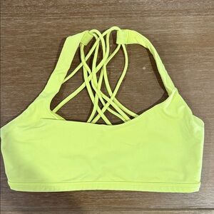 Lululemon Athletica Bright Yellow Strappy Sports Bra